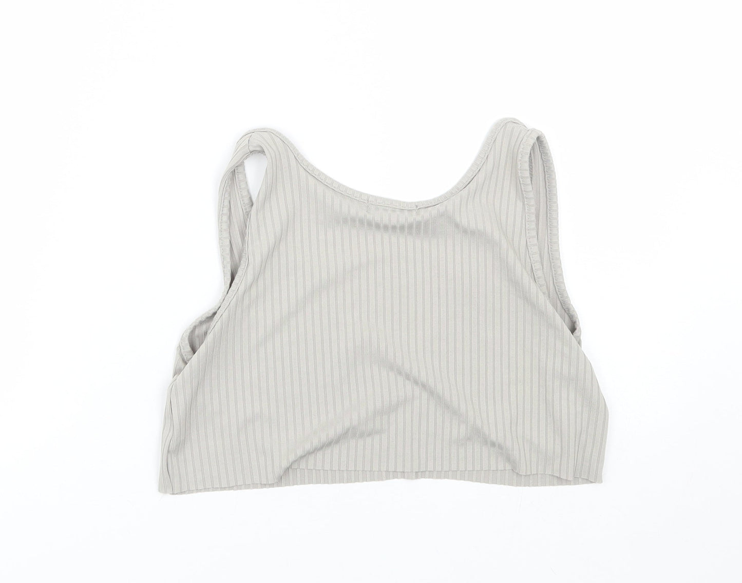 PRETTYLITTLETHING Womens Grey   Cropped Tank Size 6
