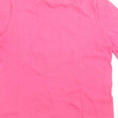 Adini Womens Pink   Basic T-Shirt Size S