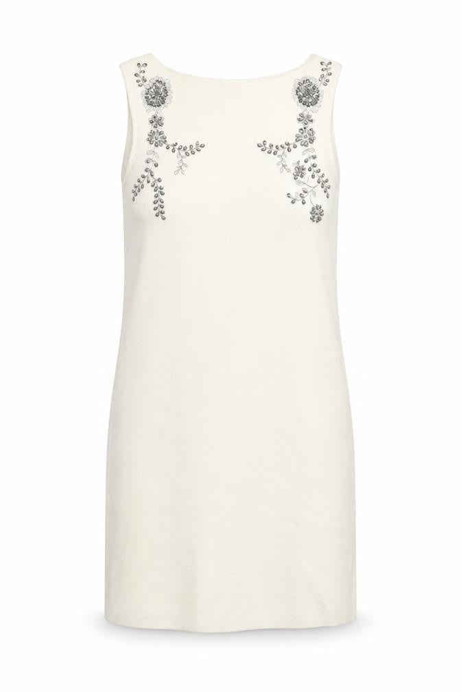 Zara Knit Womens Ivory Floral  Shift  Size S