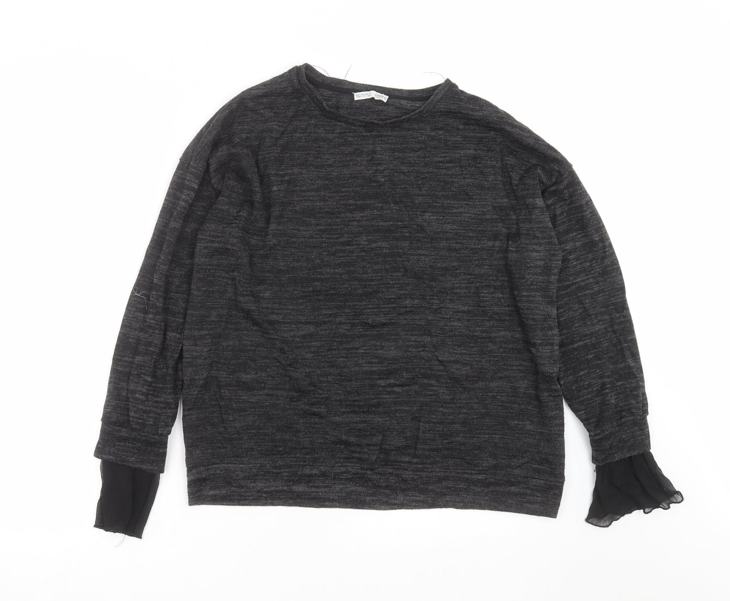 Zara Womens Grey  Knit Pullover Jumper Size S