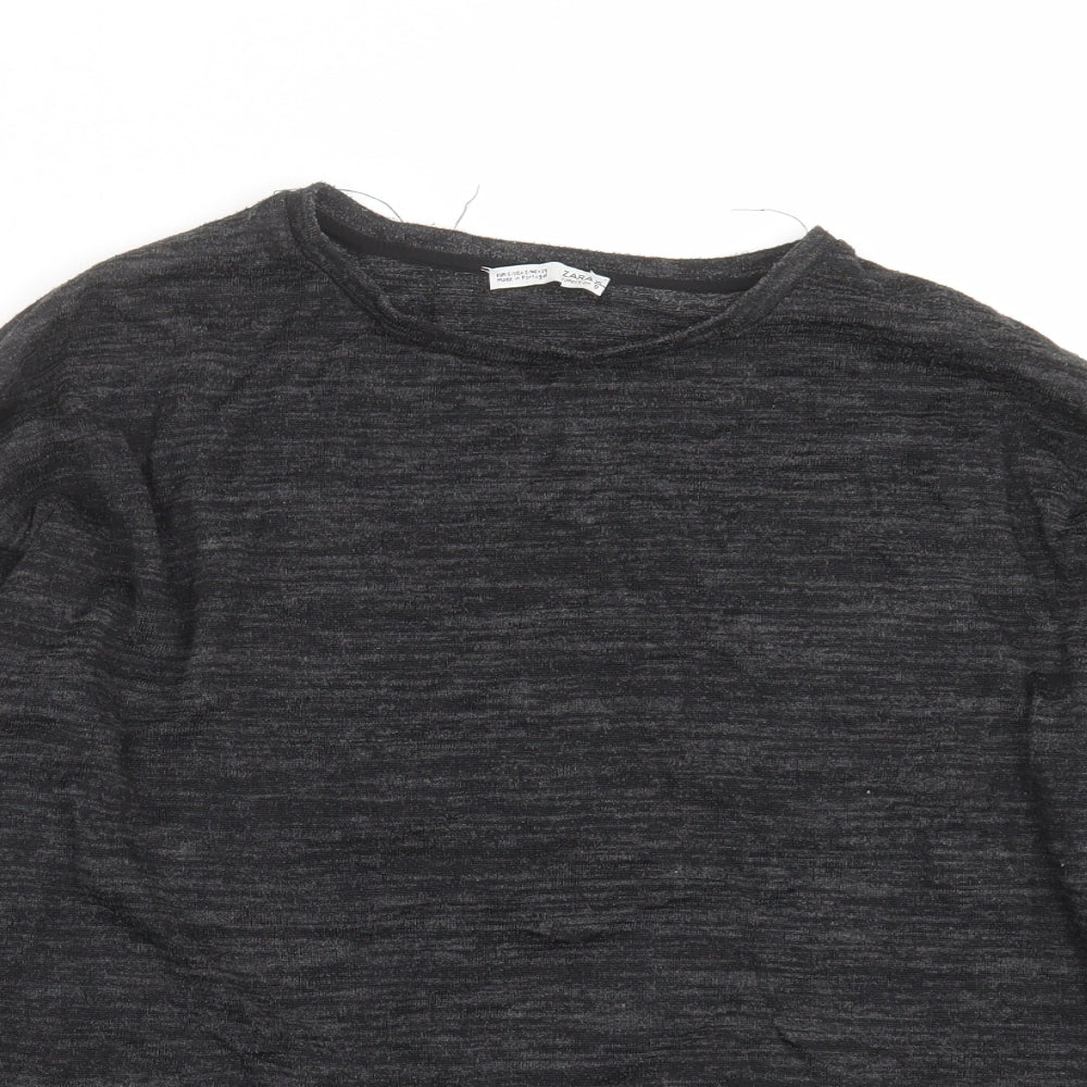 Zara Womens Grey  Knit Pullover Jumper Size S