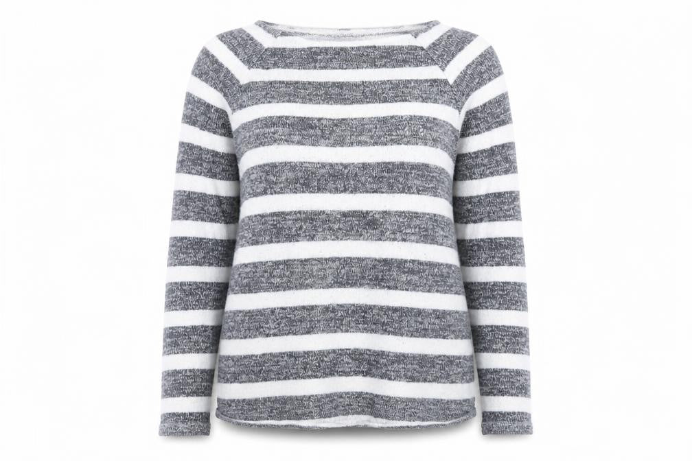 Divided by H&M Womens Blue Striped Knit Pullover Jumper Size XS