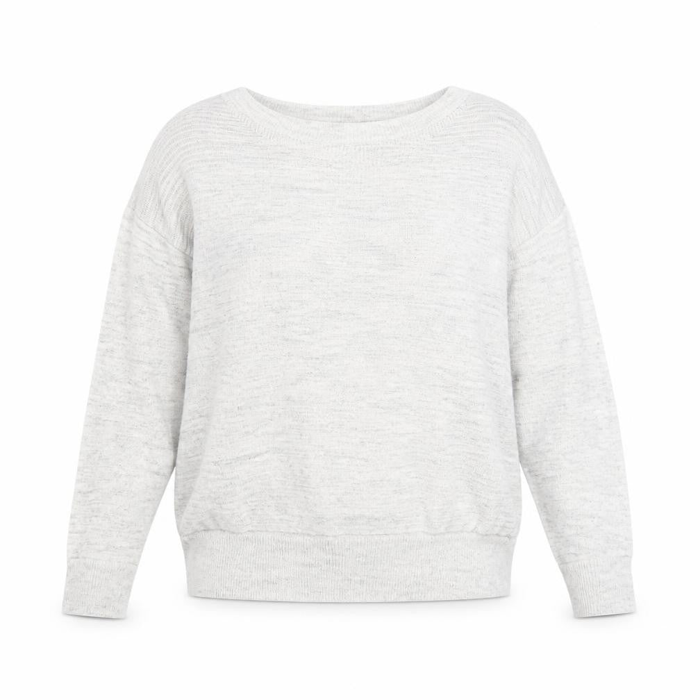 NEXT Womens Grey Striped Knit Pullover Jumper Size 12
