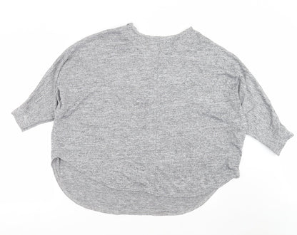 Influence Womens Grey  Knit Pullover Jumper Size 14