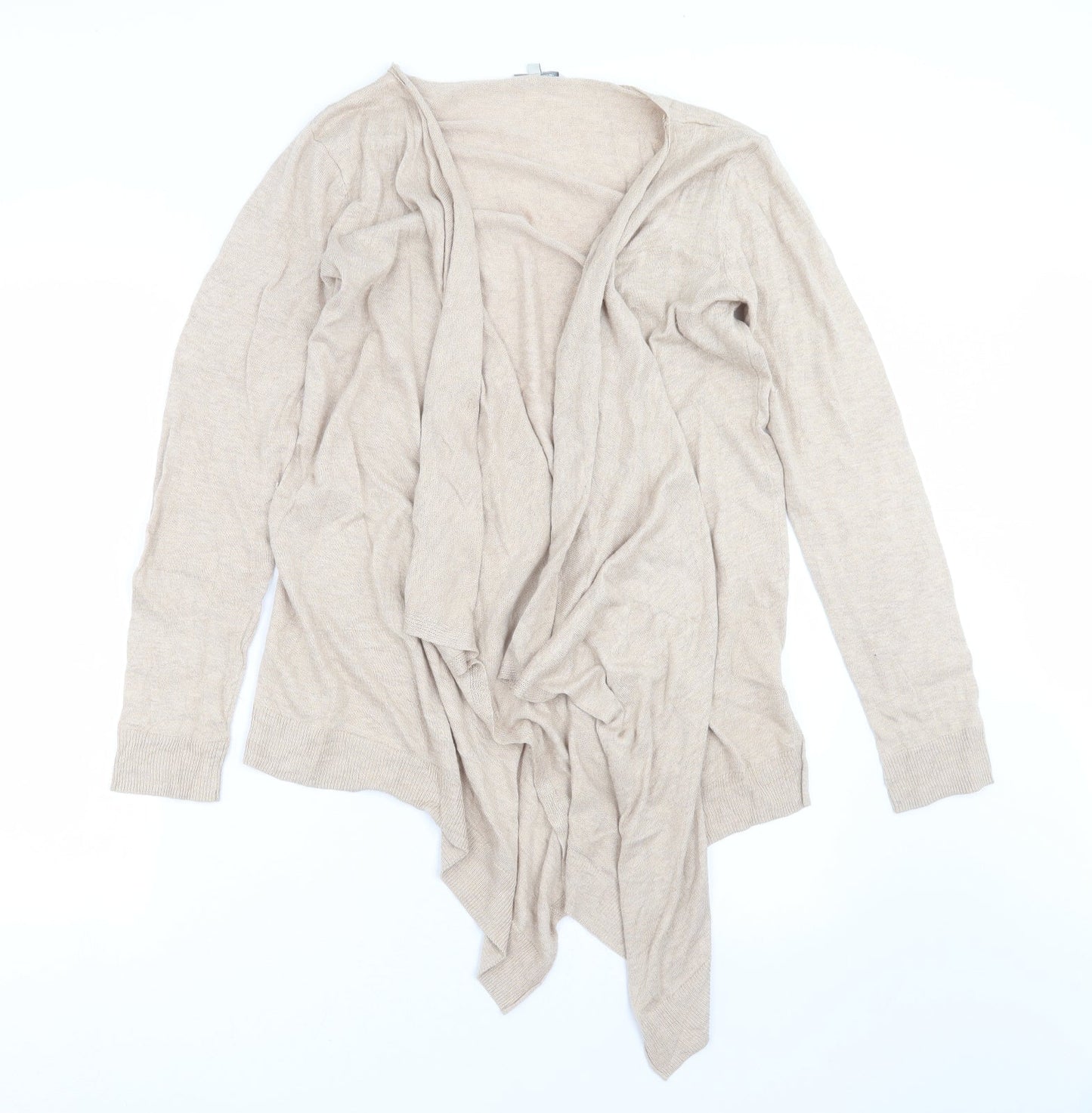 Peacocks Womens Beige  Knit Cardigan Jumper Size 12