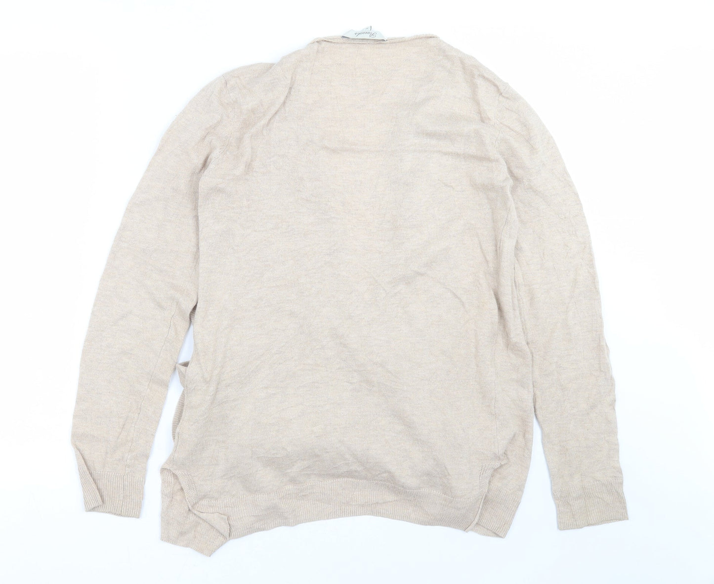 Peacocks Womens Beige  Knit Cardigan Jumper Size 12