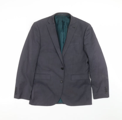 Next Mens Grey Striped  Jacket Suit Jacket Size 38  - Tailored fit
