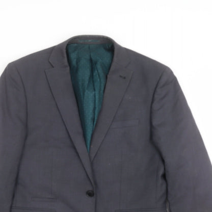 Next Mens Grey Striped  Jacket Suit Jacket Size 38  - Tailored fit