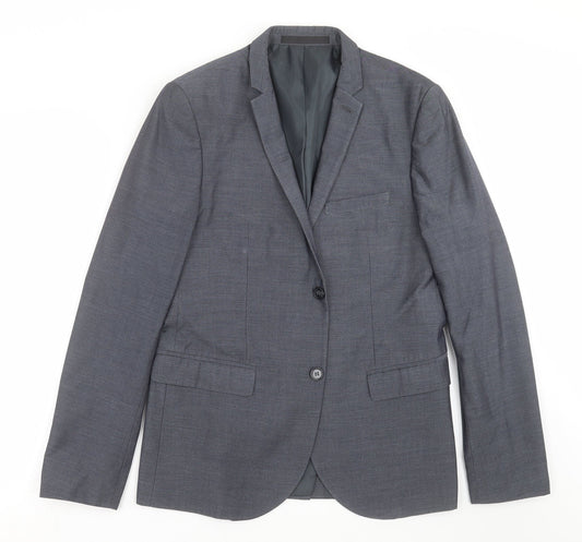 Topman Mens Blue   Jacket Suit Jacket Size 40