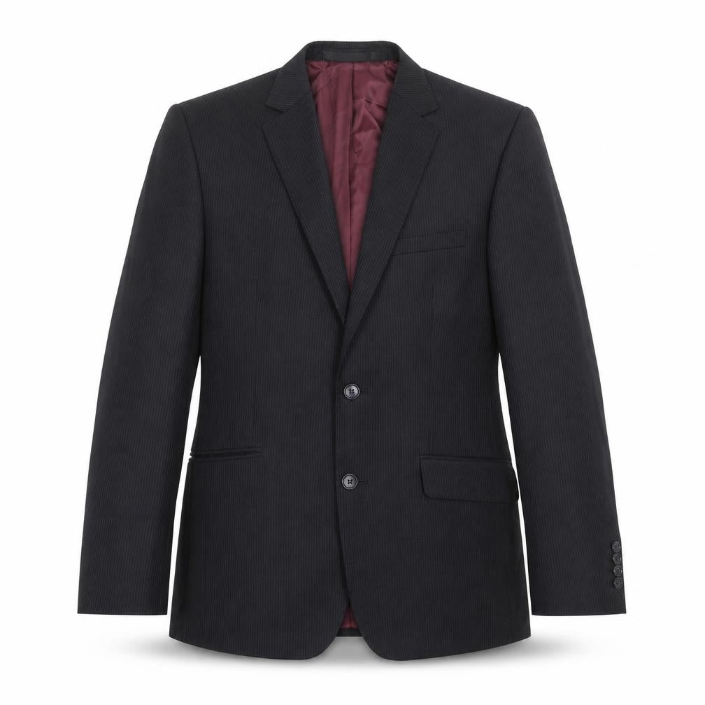 Marks & Spencer Mens Black Striped  Jacket Suit Jacket Size 42