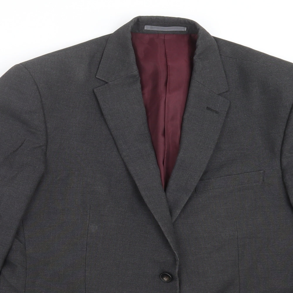 Marks and Spencer Mens Grey   Jacket Suit Jacket Size 40  - Tailored fit