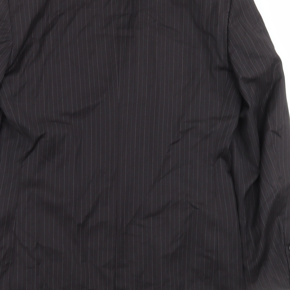 The duffer Mens Black Striped  Jacket Suit Jacket Size 40