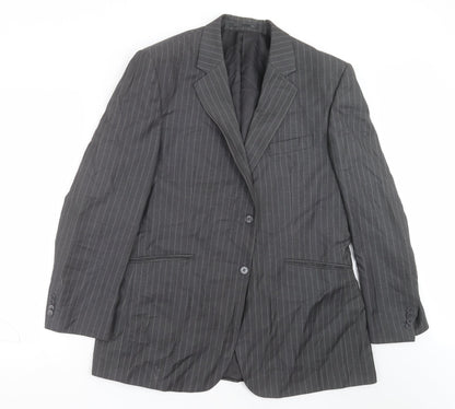 F&F Mens Grey Striped  Jacket Suit Jacket Size 44