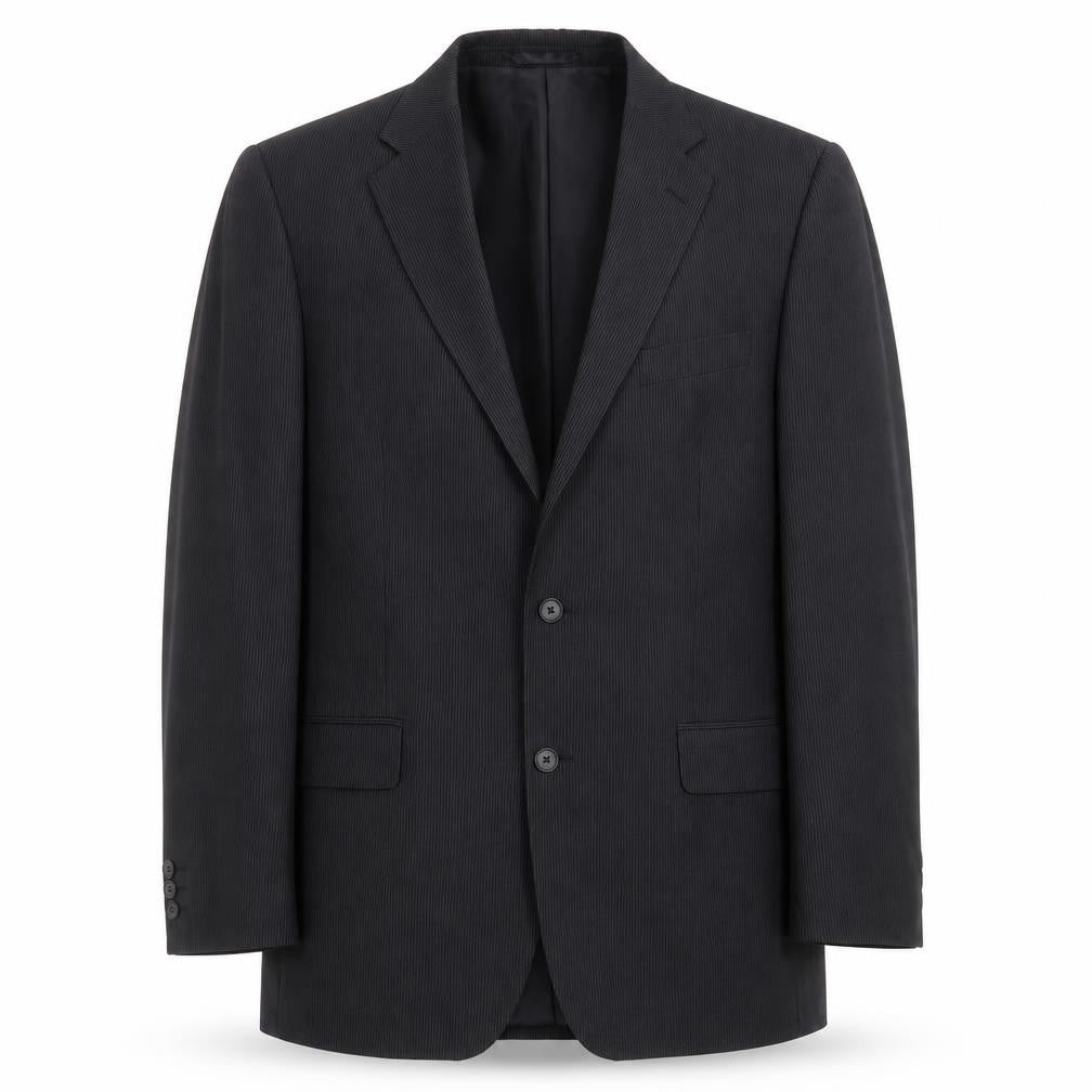 Scott & Taylor Mens Black Striped  Jacket Suit Jacket Size 42