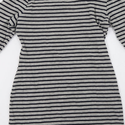 Preloved Primark Womens Grey Striped  A-Line  Size 12 - Label