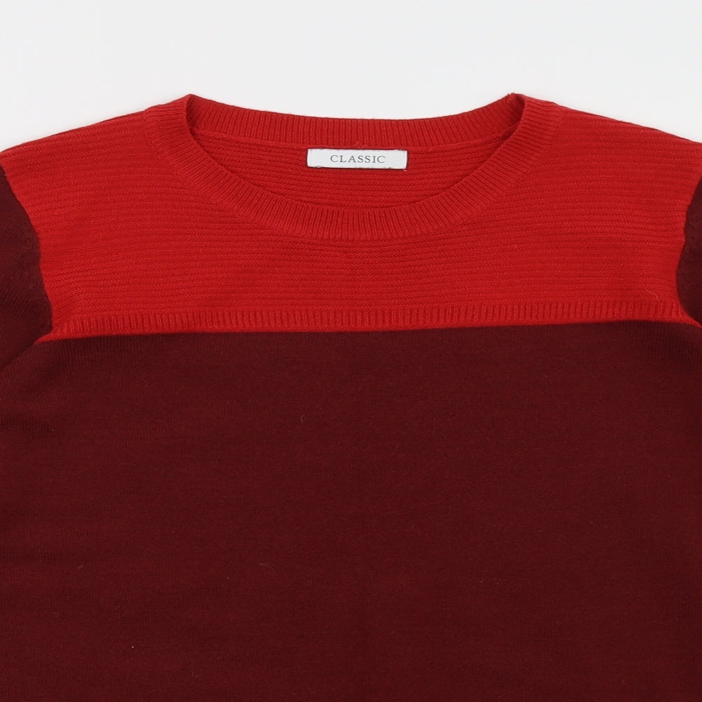 Marks and Spencer Womens Red Striped  Pullover Sweatshirt Size 12