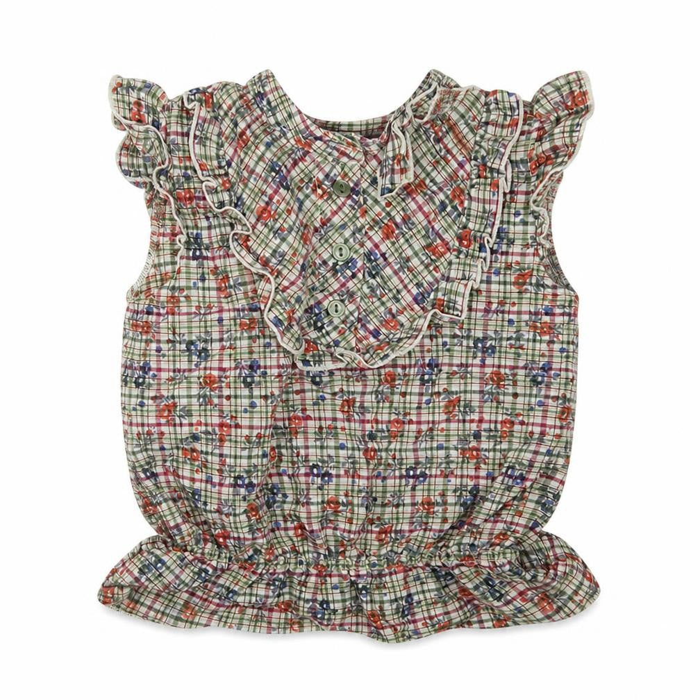 Primark Girls Green Check  Basic Tank Size 6 Years