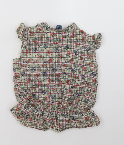Primark Girls Green Check  Basic Tank Size 6 Years