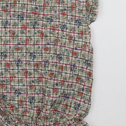 Primark Girls Green Check  Basic Tank Size 6 Years