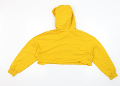 H&M Womens Yellow   Pullover Hoodie Size S