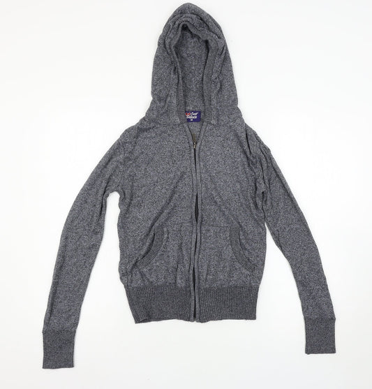 Sweet Delicate Womens Grey   Full Zip Hoodie Size M