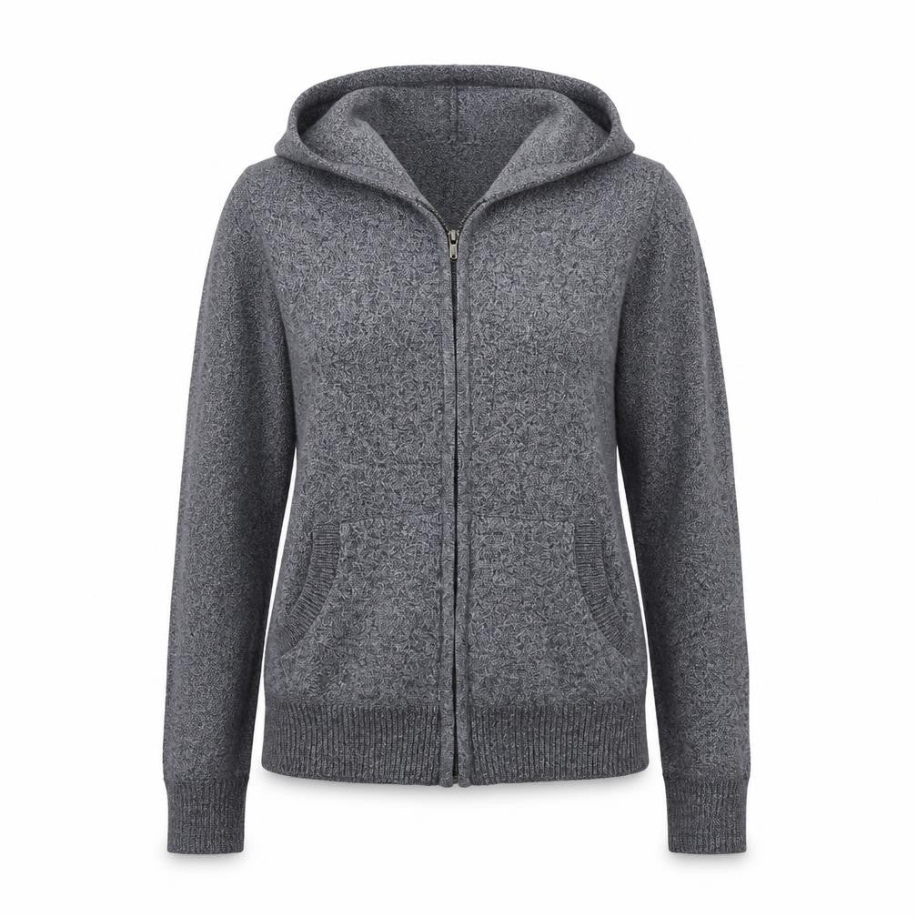 Sweet Delicate Womens Grey   Full Zip Hoodie Size M