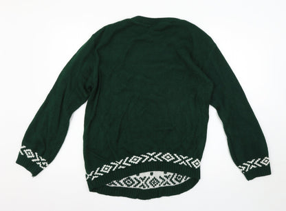Ca Me Plait Womens Green   Pullover Jumper Size 12