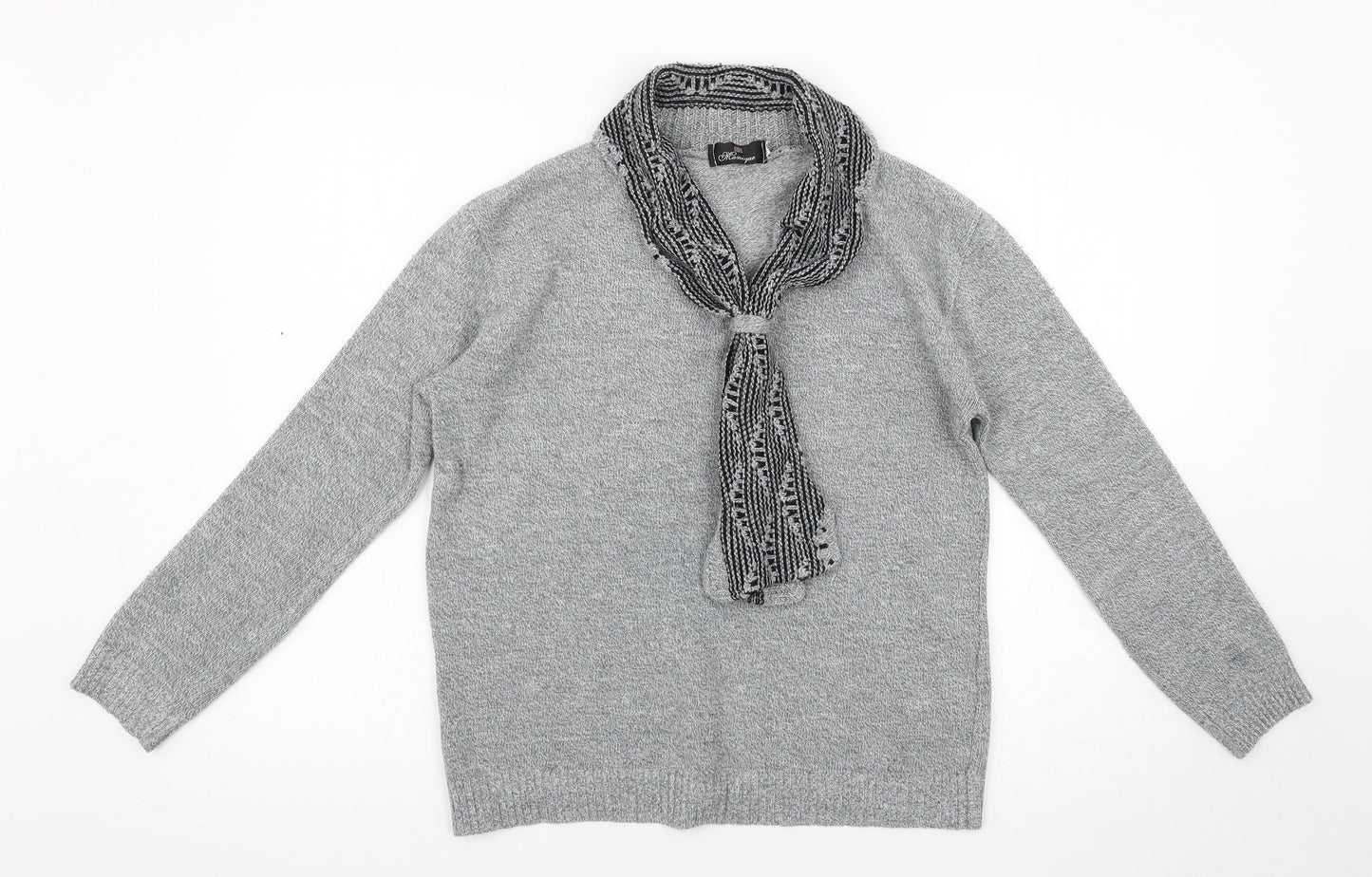 MONIQUE Womens Grey   Pullover Jumper Size M
