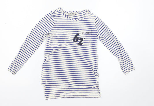 NEXT Girls Multicoloured Striped  Basic T-Shirt Size 6 Years