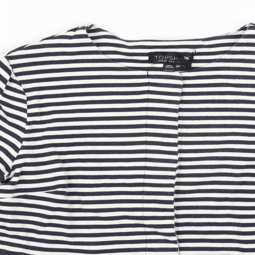 Topshop Womens Multicoloured Striped  Pullover Jumper Size 6