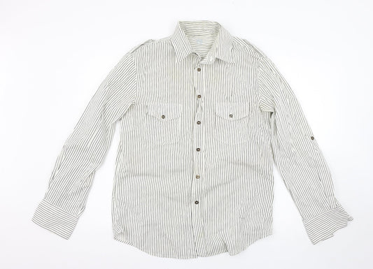 Burton Mens Multicoloured Striped   Button-Up Size M