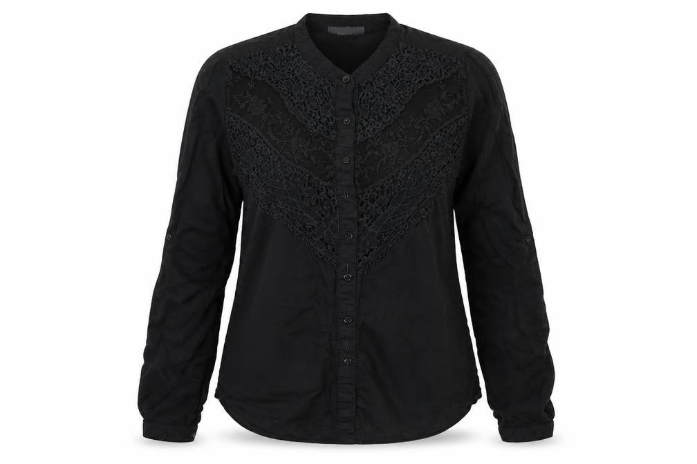 Yessica Womens Black   Basic Button-Up Size 6