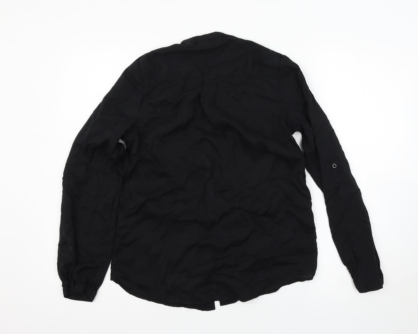 Yessica Womens Black   Basic Button-Up Size 6
