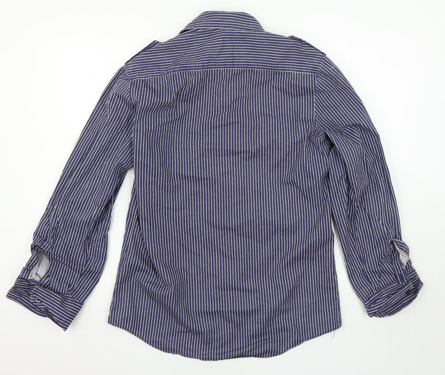 Burton Mens Black Striped   Button-Up Size S