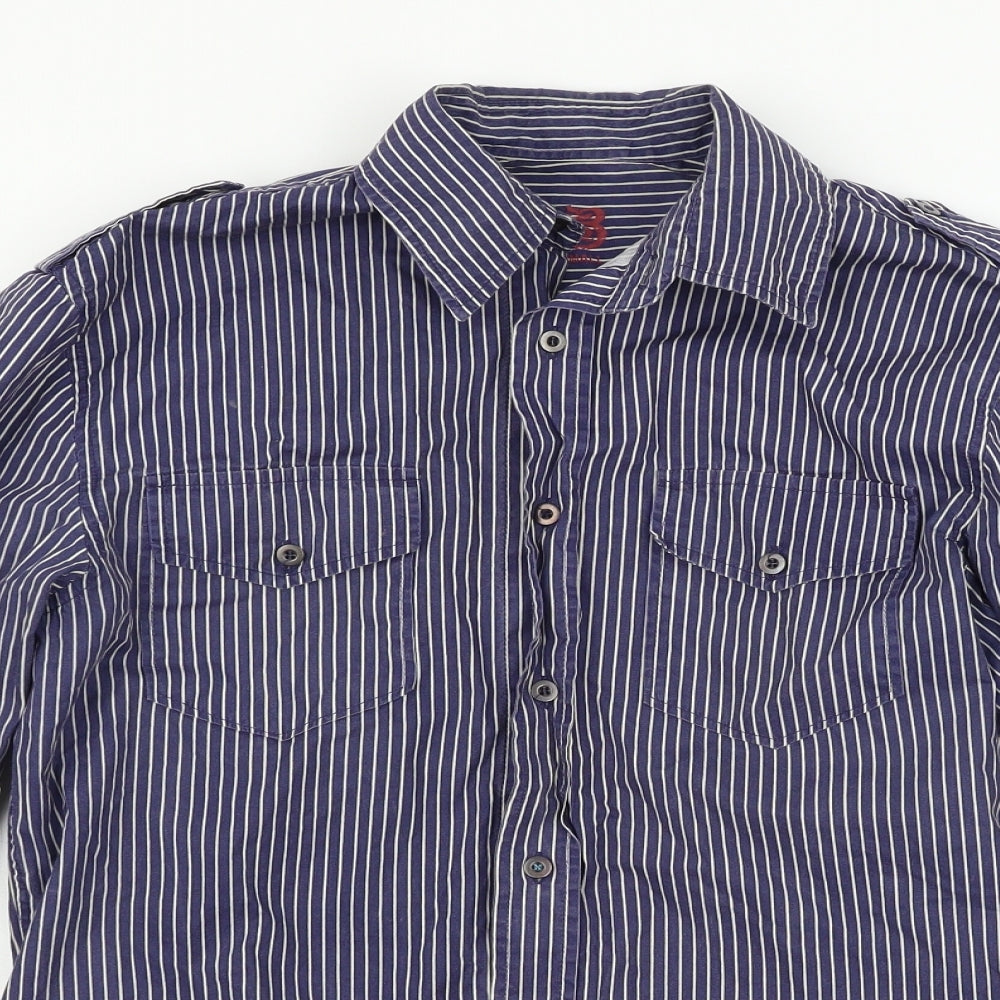 Burton Mens Black Striped   Button-Up Size S