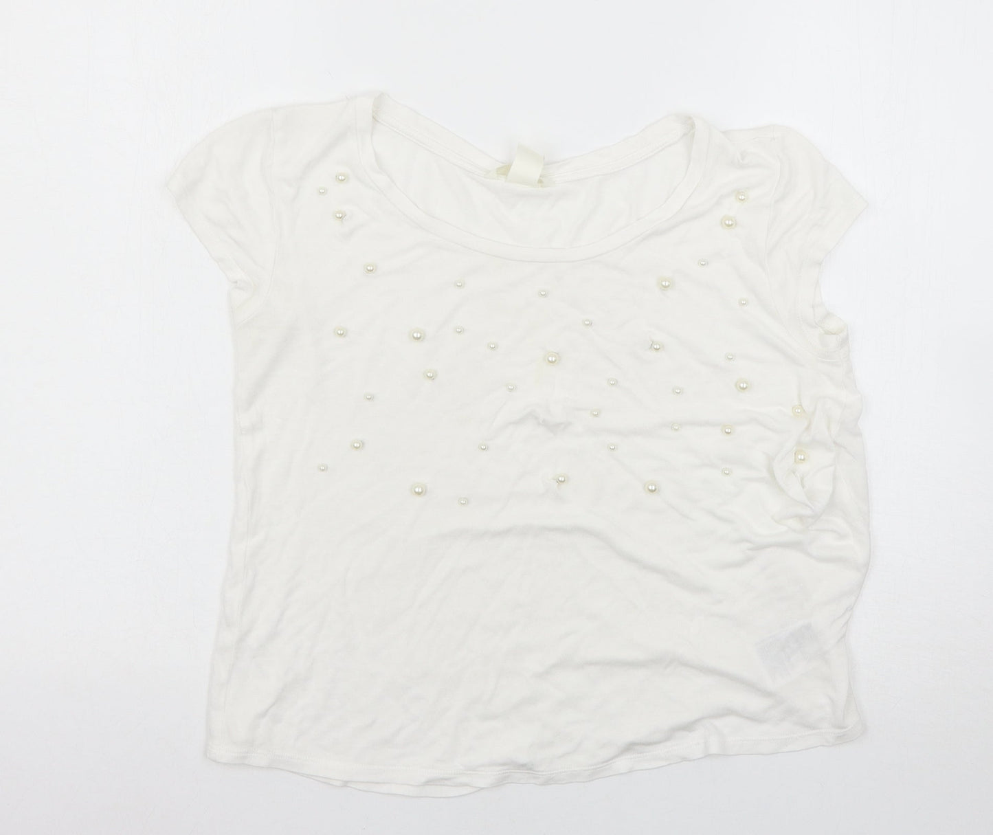 H&M Womens White   Basic T-Shirt Size S