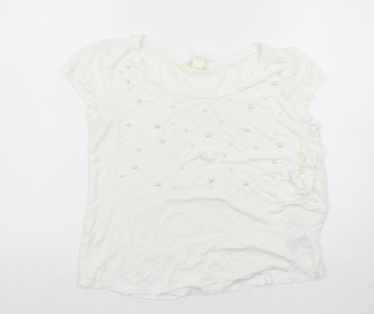 H&M Womens White   Basic T-Shirt Size S