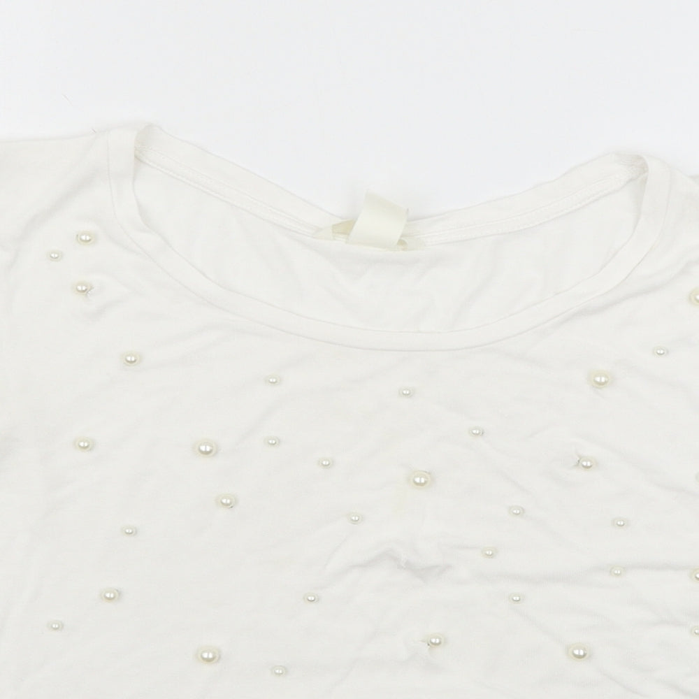 H&M Womens White   Basic T-Shirt Size S