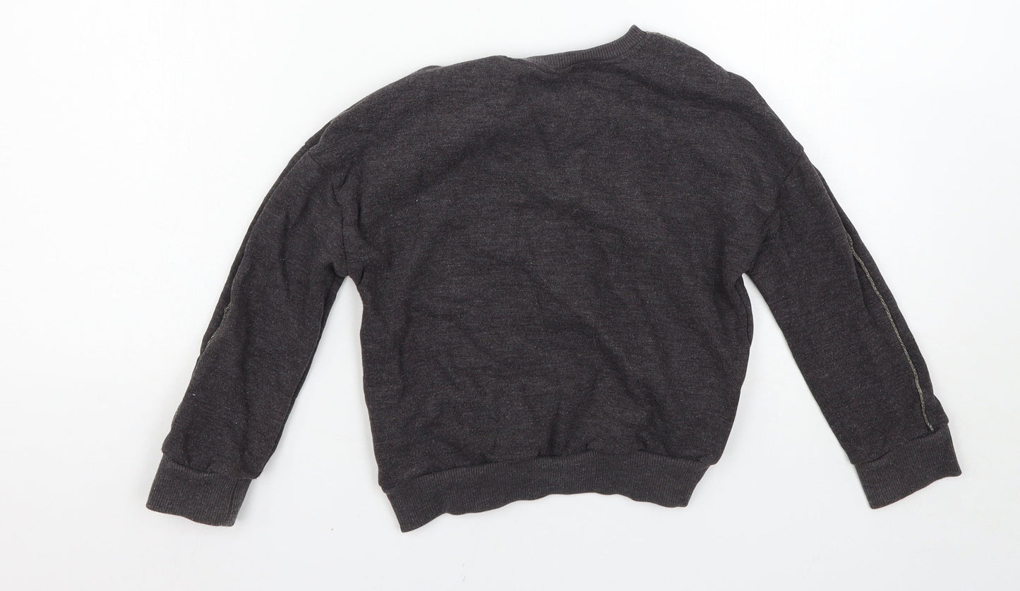 NEXT Girls Black   Pullover Sweatshirt Size 7 Years