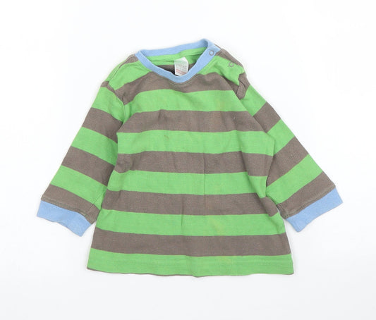 NEXT Baby Green Striped  Basic T-Shirt Size 3-6 Months