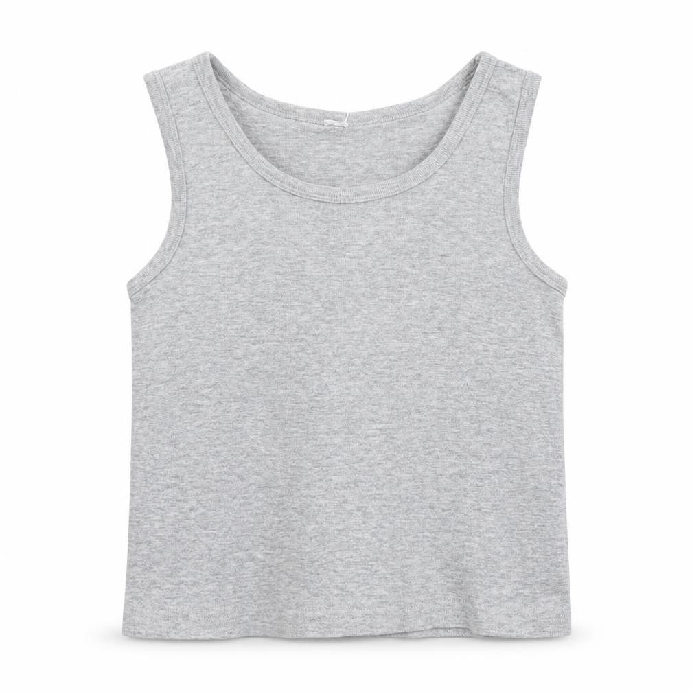 Preworn Boys Grey   Basic Tank Size 6-7 Years