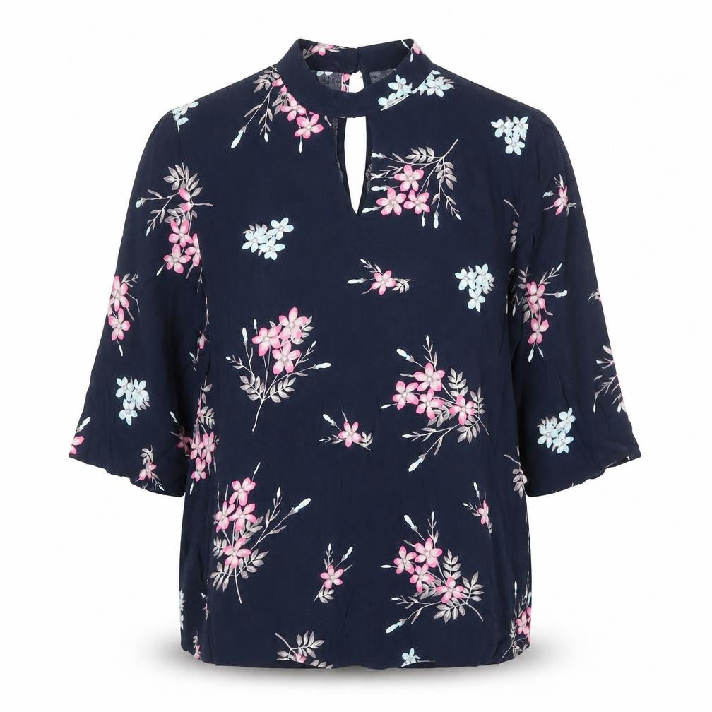 Apricot Womens Blue Floral  Basic Blouse Size 10