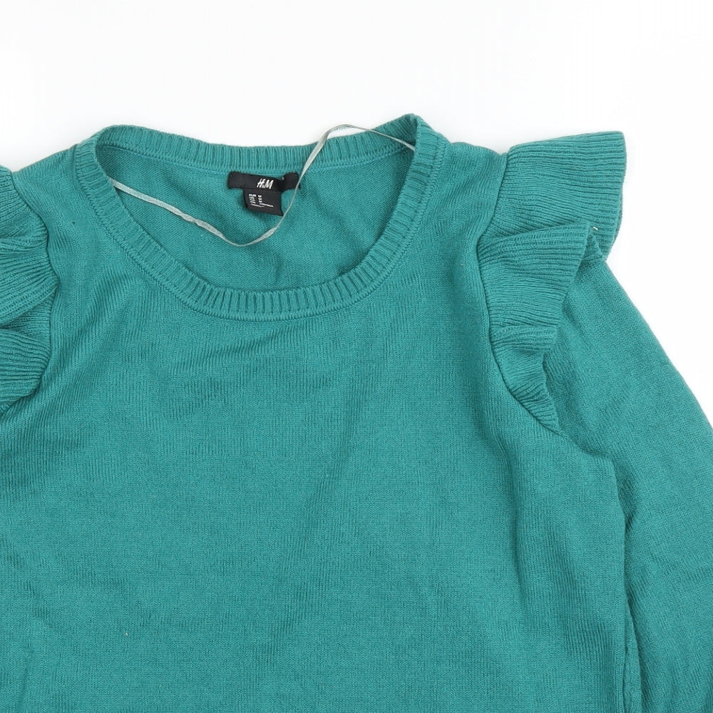 H&M Womens Green   Pullover Jumper Size M