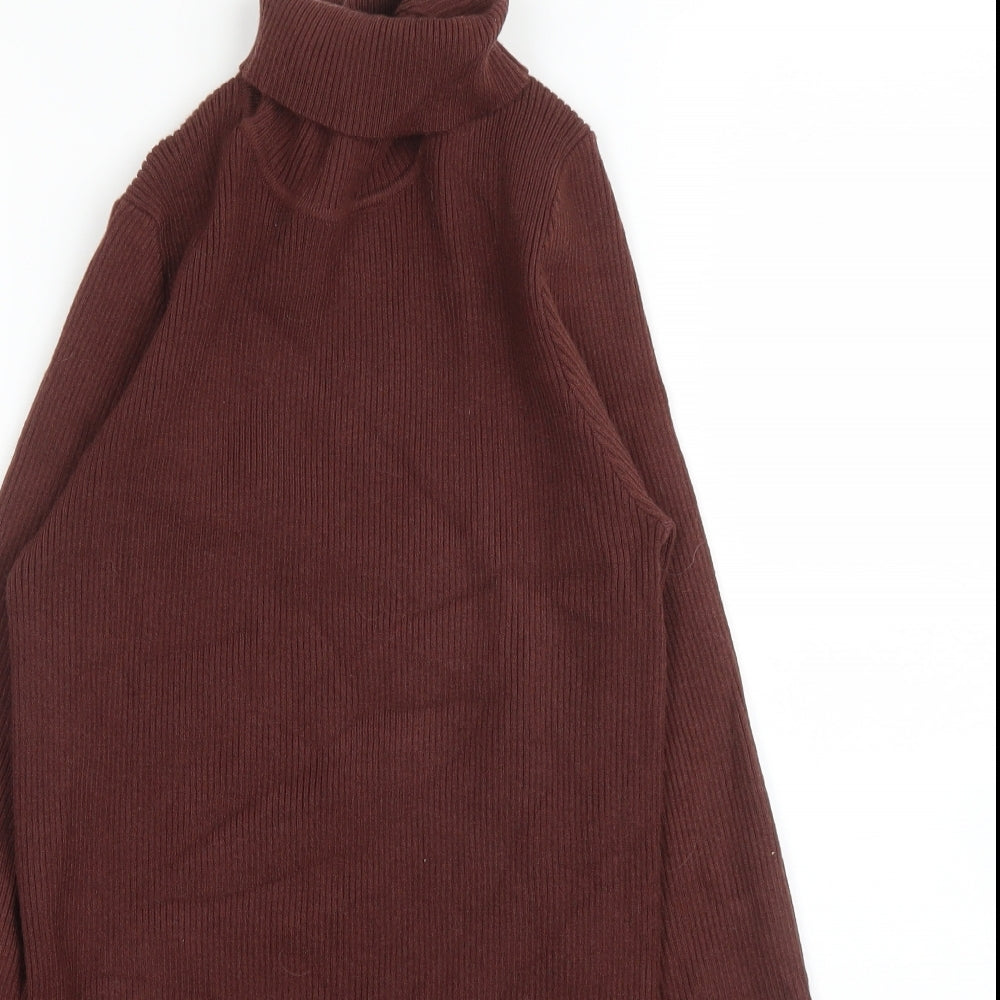 Dazy Womens Brown   Pullover Jumper Size M