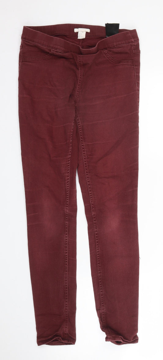 H&M Womens Purple  Denim Skinny Jeans Size 10 L27 in
