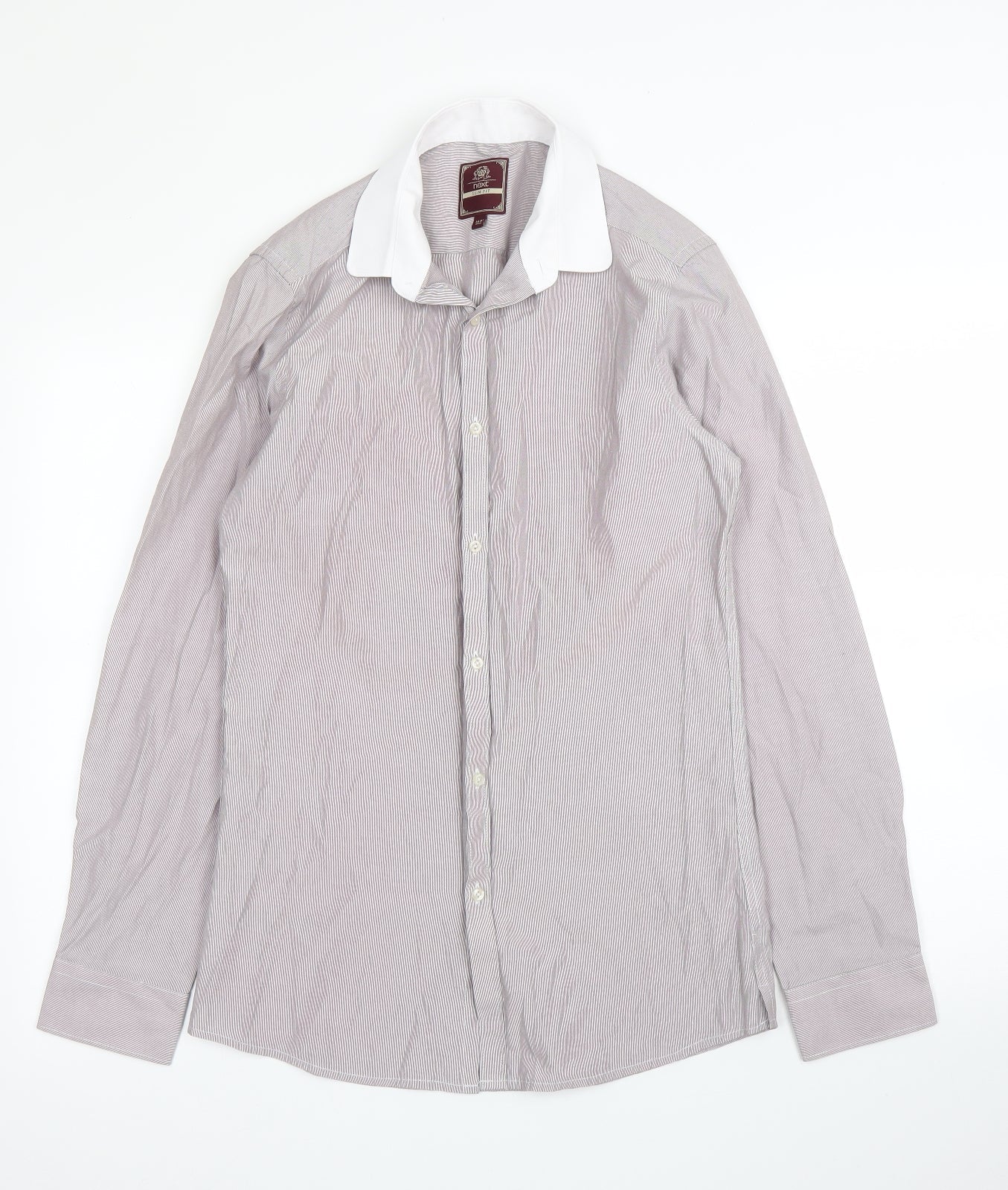 NEXT Mens Purple    Button-Up Size 14.5