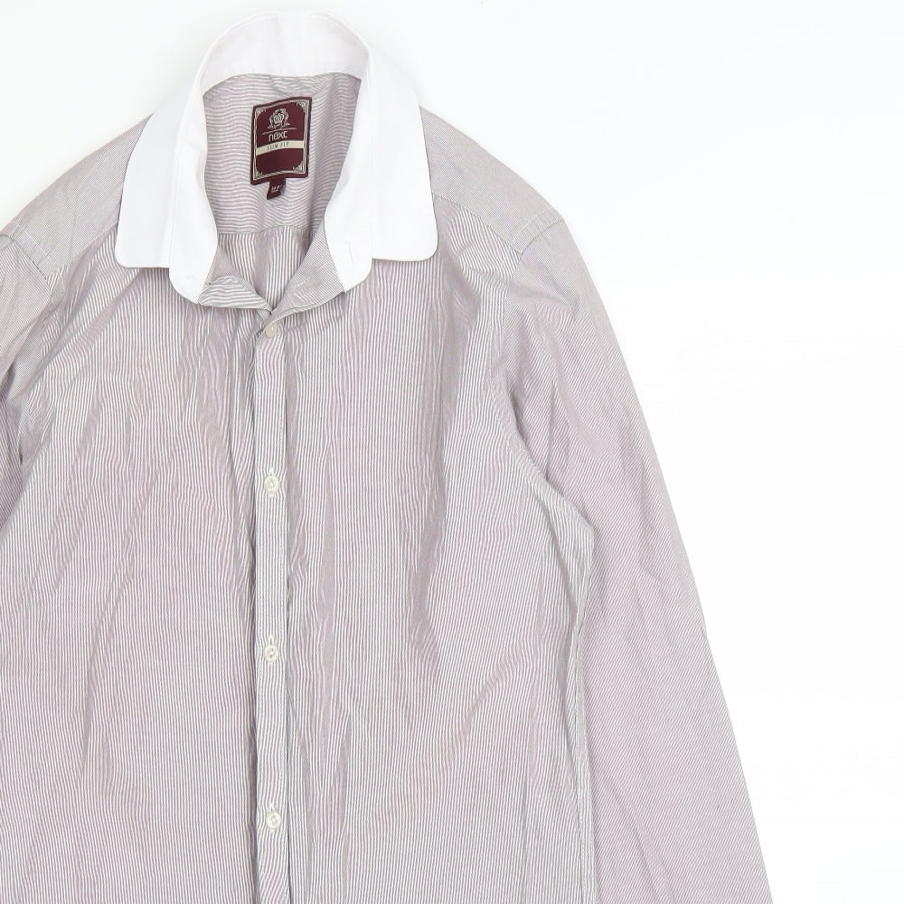 NEXT Mens Purple    Button-Up Size 14.5