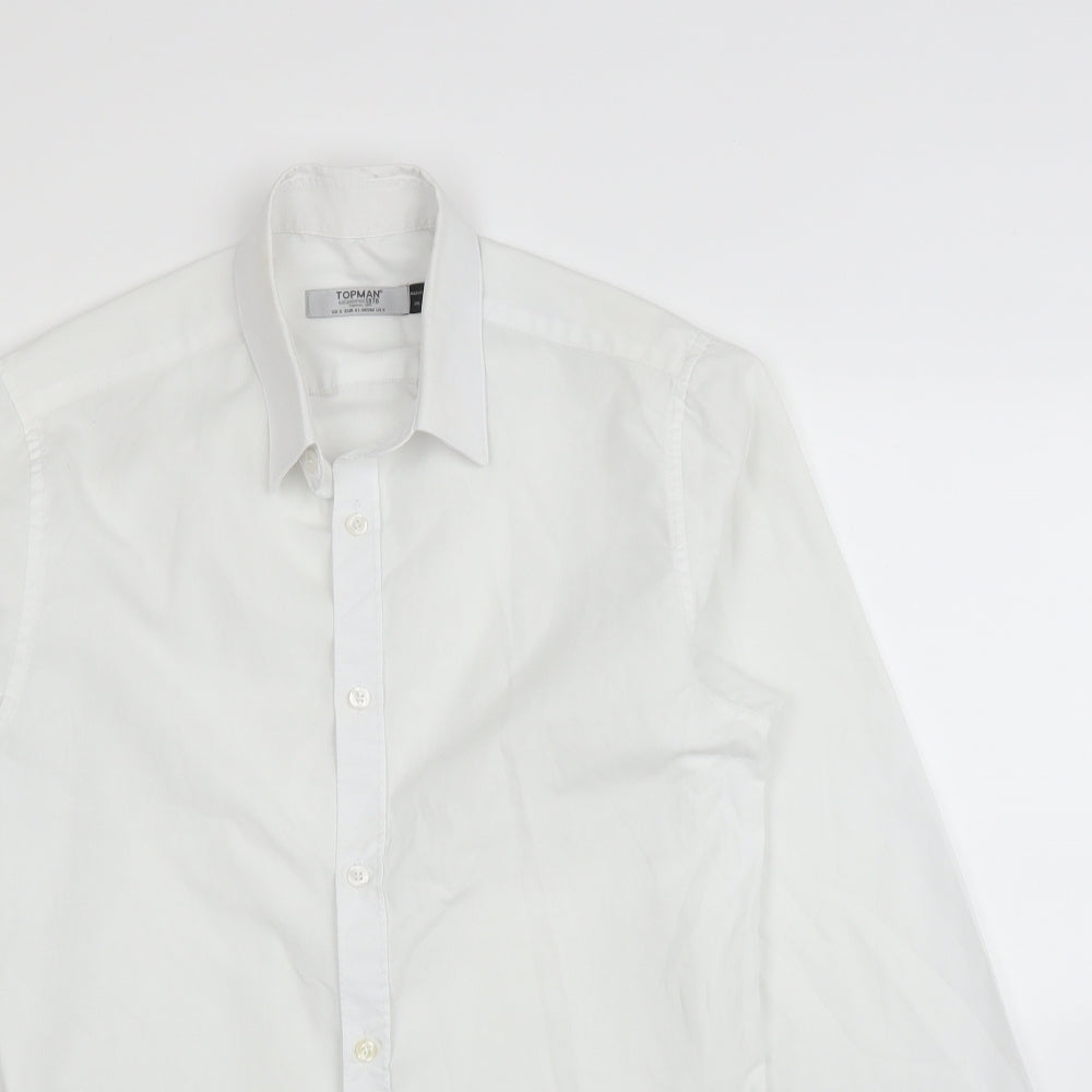 Topman Mens White    Button-Up Size S