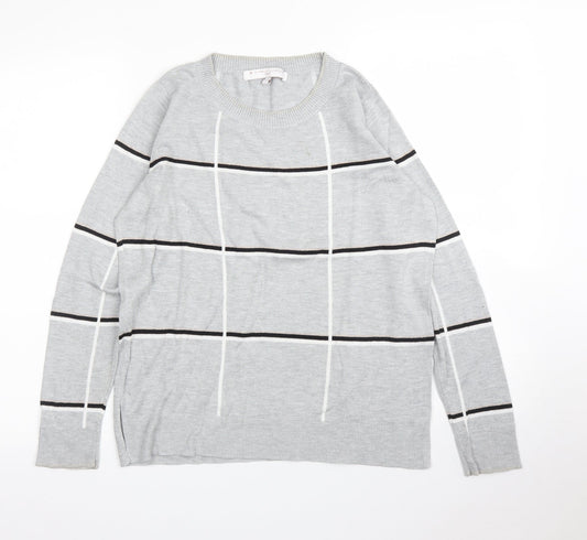 NEXT Womens Grey Check  Pullover Jumper Size 12