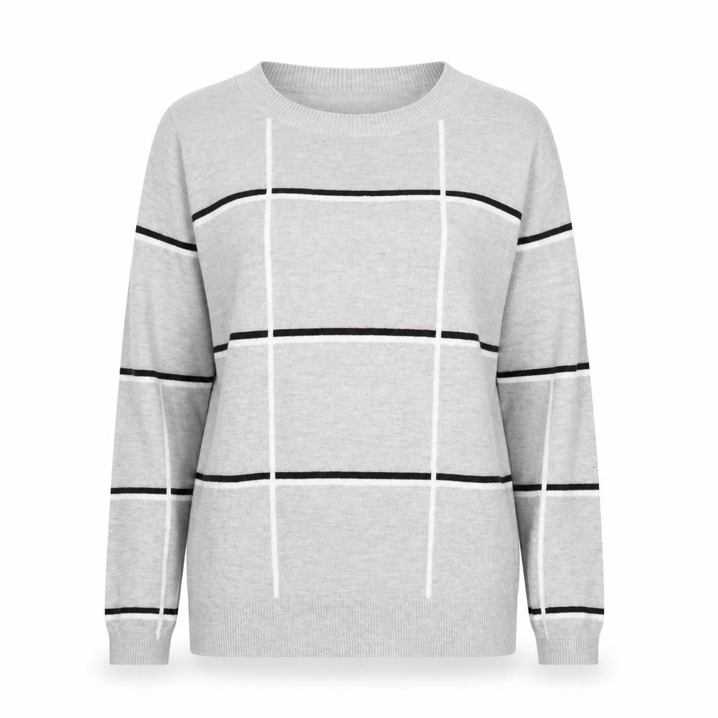 NEXT Womens Grey Check  Pullover Jumper Size 12